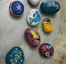 birthday Pebble Stone Painting Activity